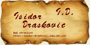 Isidor Drašković vizit kartica